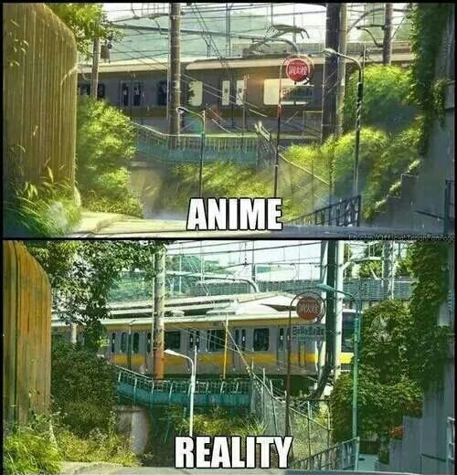 anime vs reality - meme