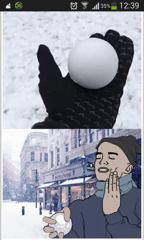 Bola de nieve épica - meme