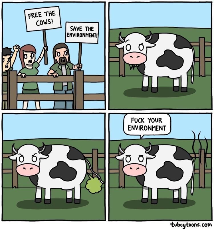 cows are evil - meme