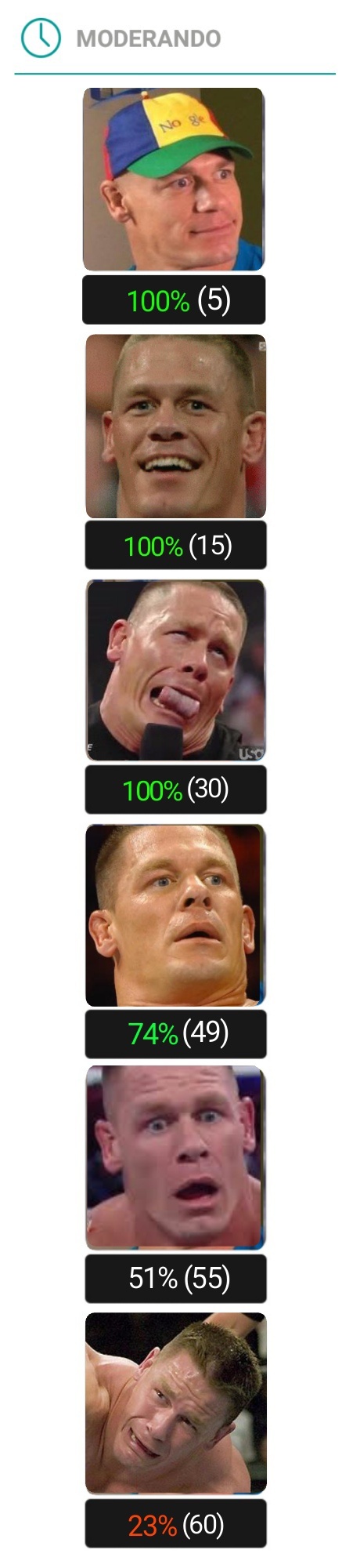Moderando a John Cena - meme