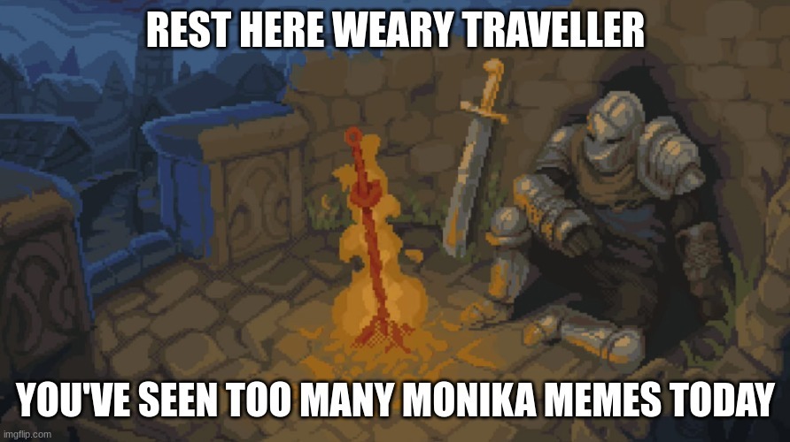 Rest here weary traveller. - meme