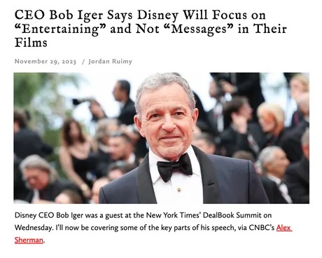 Bob Iger about Disney movies - meme