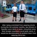 Bus drivers with skirts