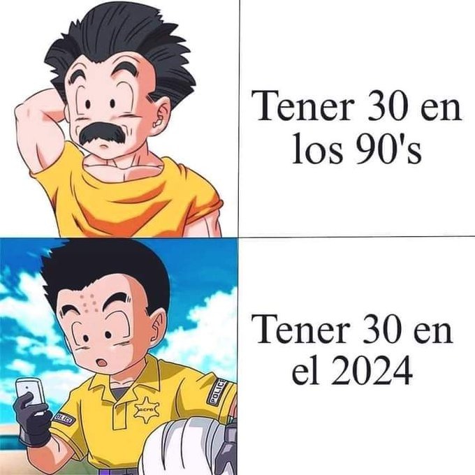 Tener 30 años ha cambiado bastante - meme