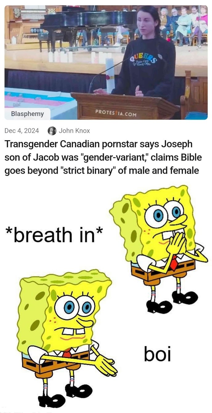 Cause Christians consider the opinions of tranny sex workers. - meme
