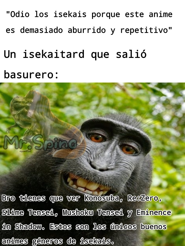 Y lo único buenos de isekais es Space Jam, Narnia y Mago de Oz - meme