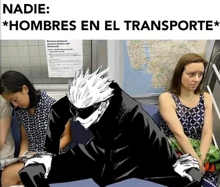 Mansplanning en el metro, de anime pero está gracioso - meme