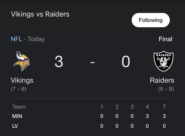 Vikings vs Raiders, yes this is the meme