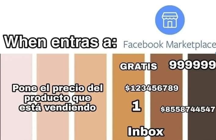 Precios de facebook marketplace - meme