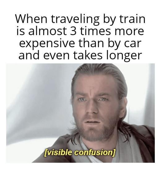 Traveling by train - meme