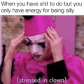 Stressed in clown