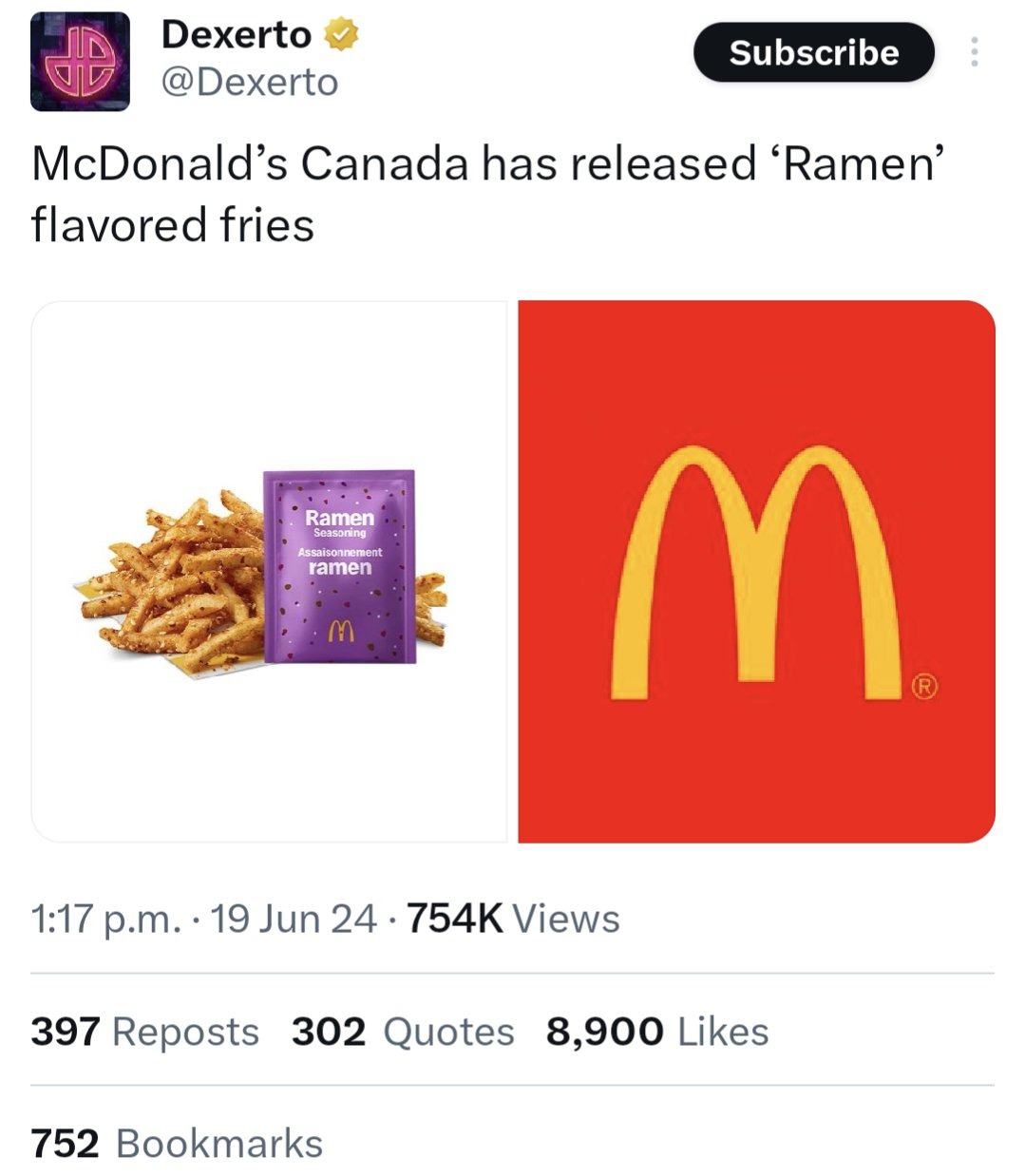 McDonalds Ramen flavored fries - meme