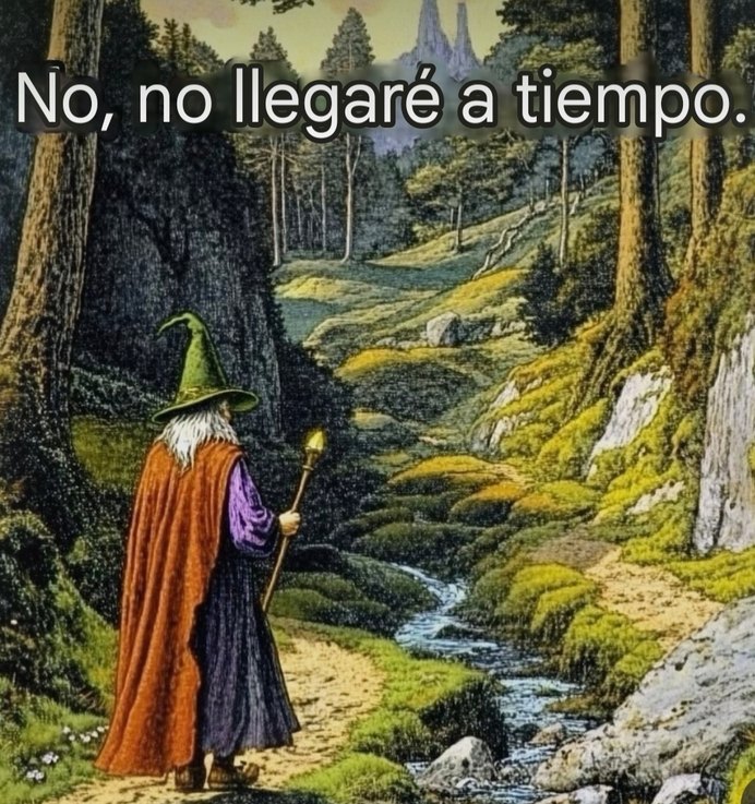 No, no llegaré a tiempo. Pero gracias por preguntar - meme