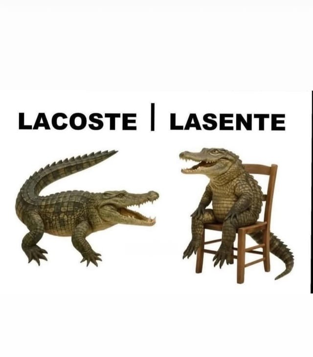 Cuando el meme es Lacoste lasente y ni idea que pasa