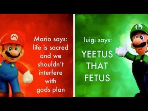 Mario bros views on life - meme