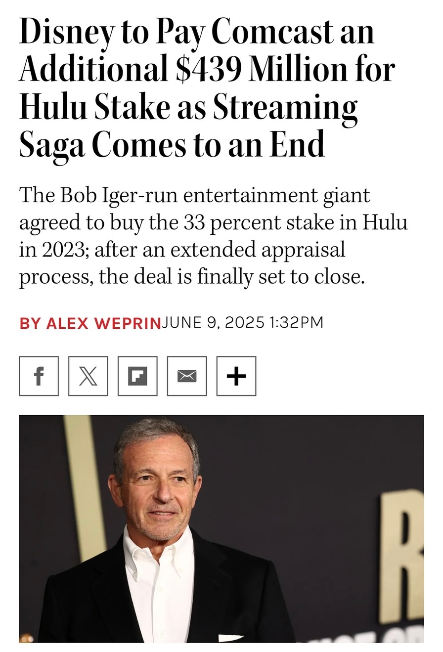 Disney drops $439M to finally buy Hulu peace - meme