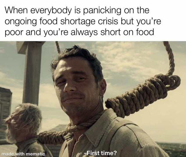 Short on food - meme