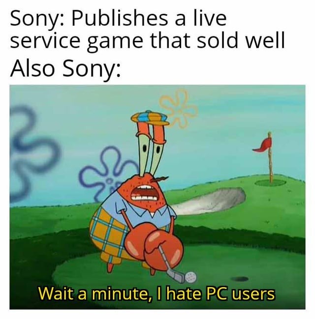 Sony hates PC users - meme