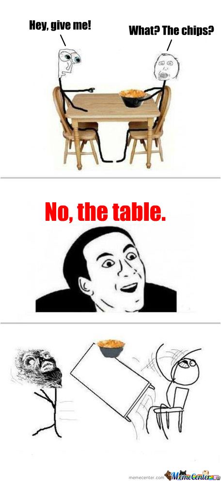 Non la table! - meme