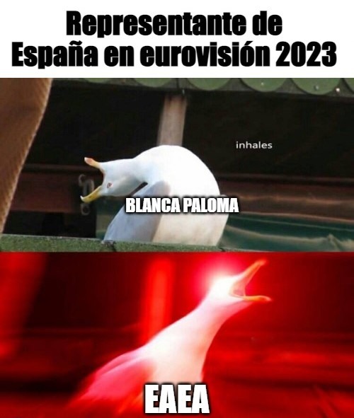 meme de blanca paloma en eurovision 2023