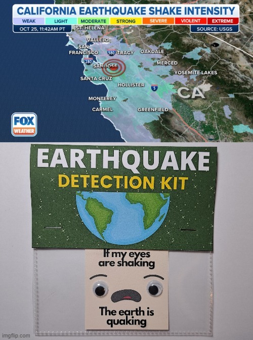 California earthquake meme