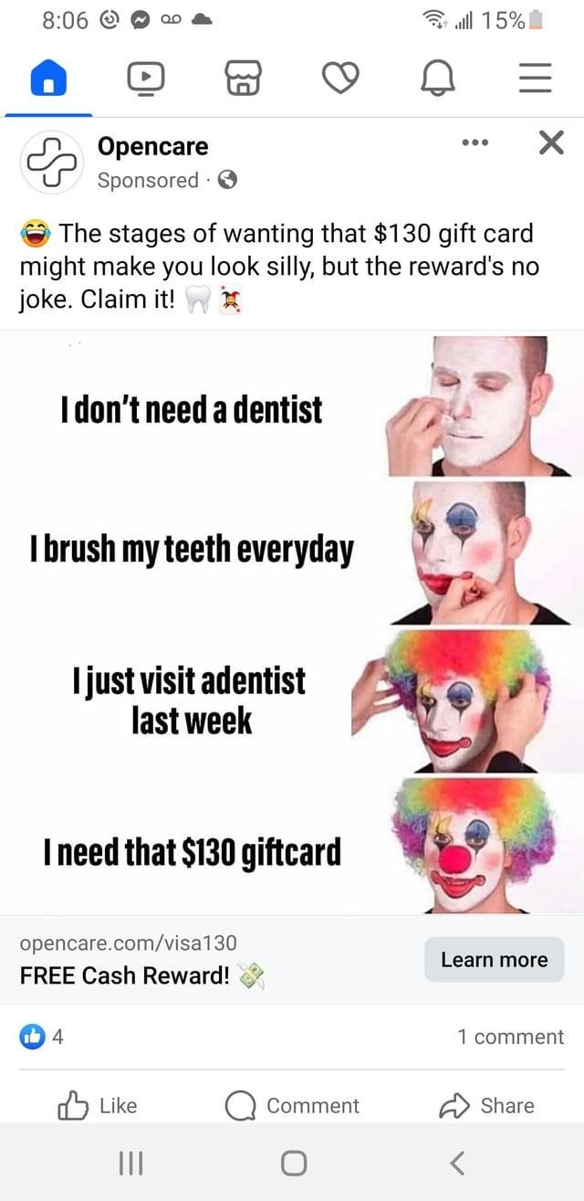 Calling clown to clients - meme