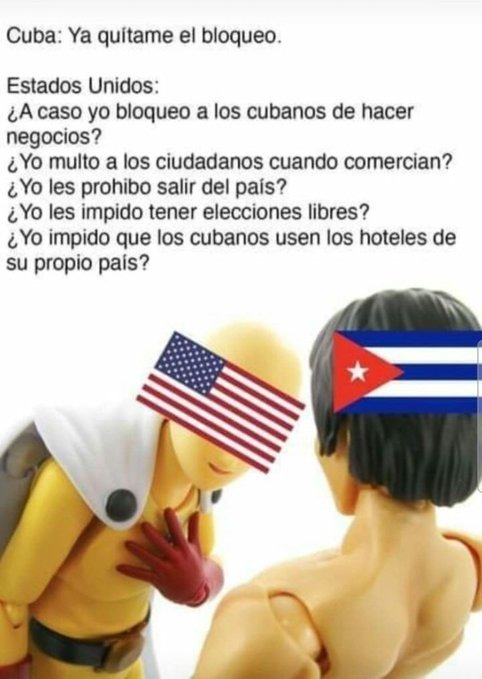 meme del bloqueo comercial a cuba