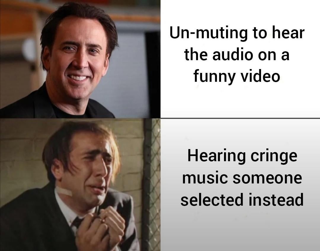Cringe music on videos - meme