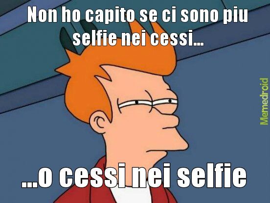 selfie e cessi - meme