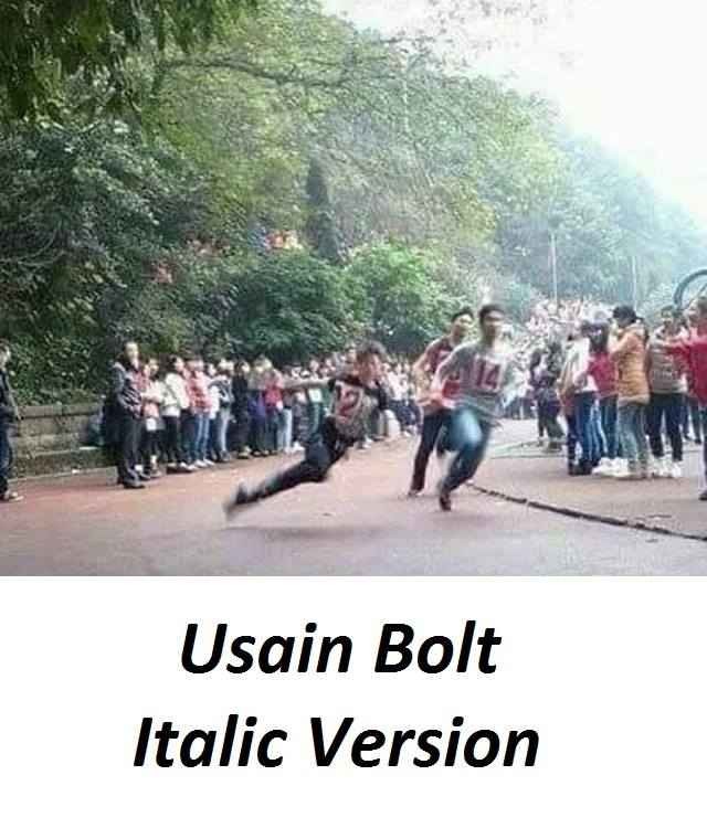 Ussain bolt italic ummmmm - meme