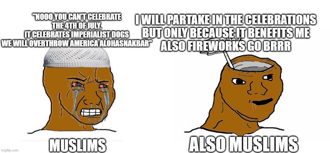 Happy independence day, heathen pigs - meme