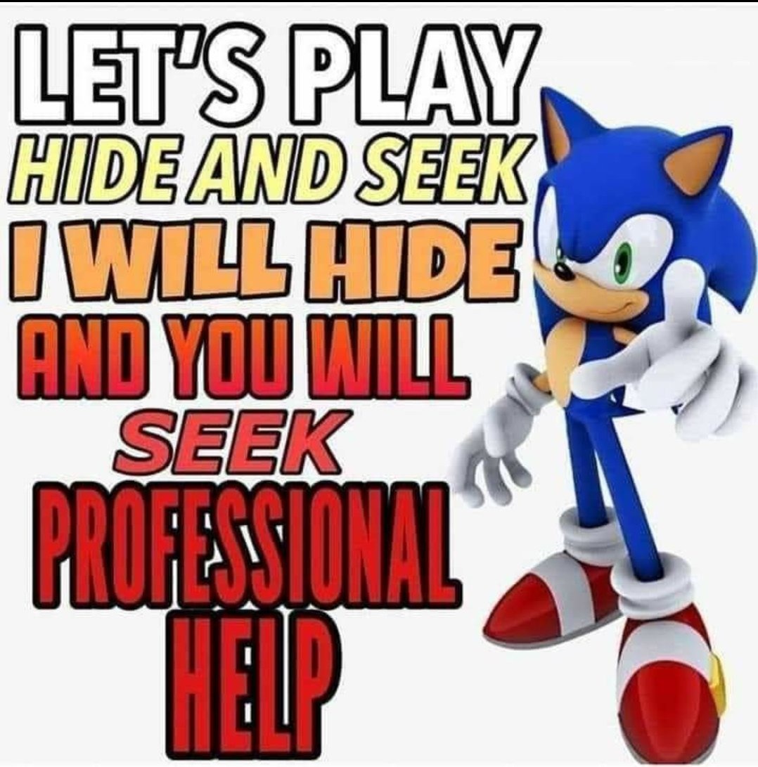 Sonic advises professional help - meme
