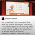 Inappropiate sexual assault prevention training video