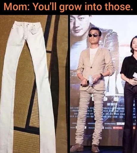 Mom logic: You'll grow into it - meme