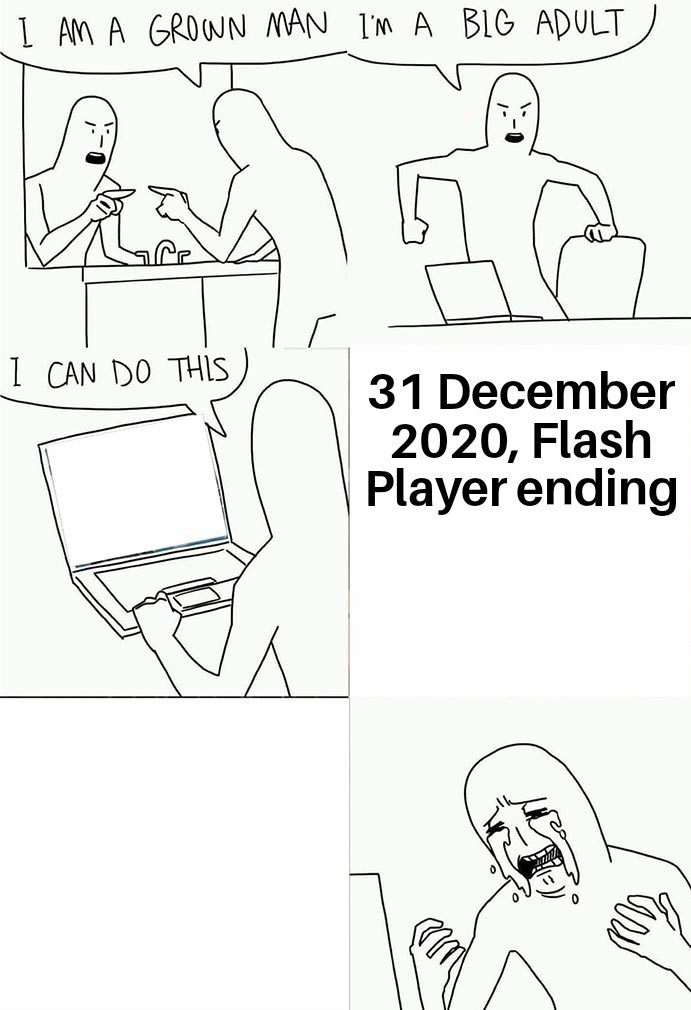 F for Flash Player - meme