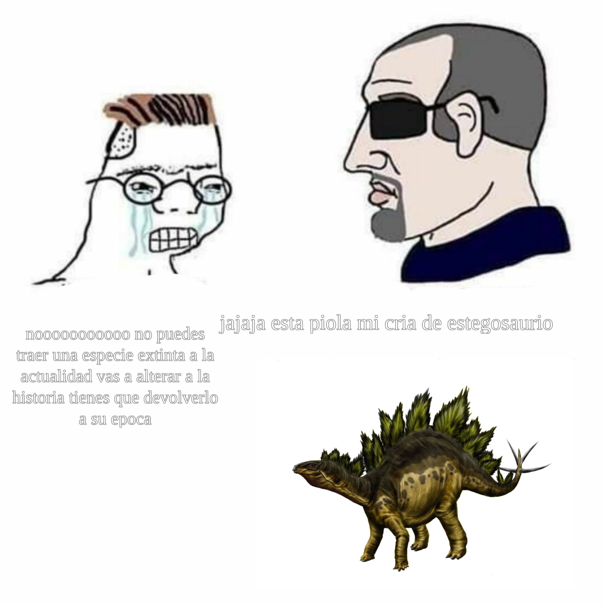 quien no quiere tener un stegosaurio xd - meme
