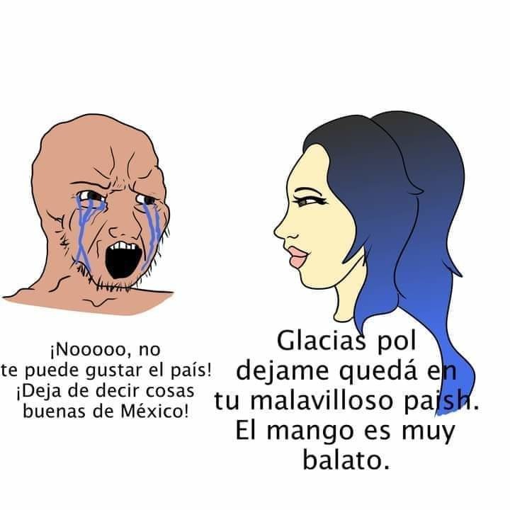 Cosa lala pasa en México, el mango el balato - meme