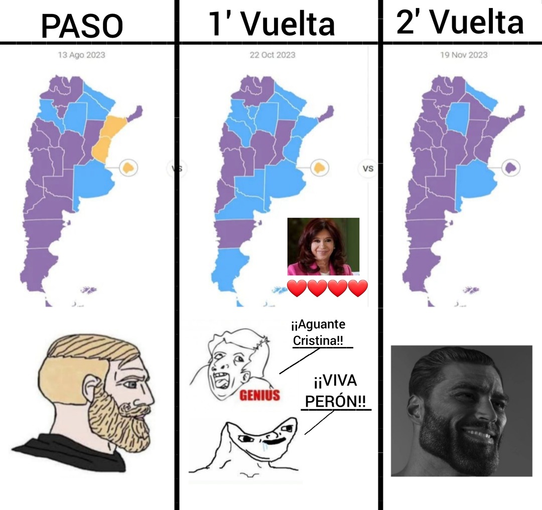 Resumen de las elecciones en Argentina: - meme
