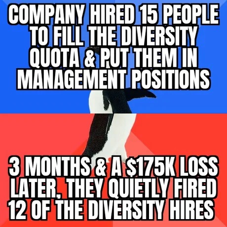 Diversity hire - meme