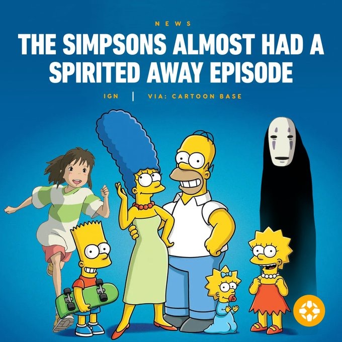 The Simpsons x Spirited away - meme