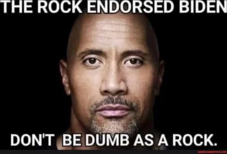 The Rock and Joe Biden - meme