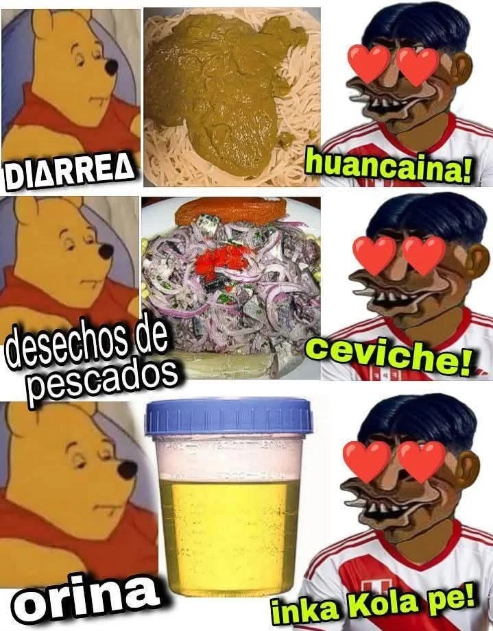 los peruanoides ven comida en la basura que los demás países desechan jaja - meme