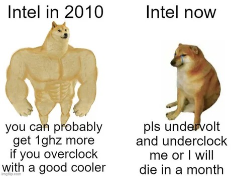 Intel then vs now - meme