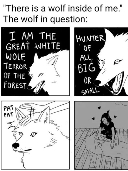 The ravenous harbinger of death loves tummy rubs - meme