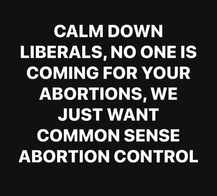 Common Sense Abortion Control - meme
