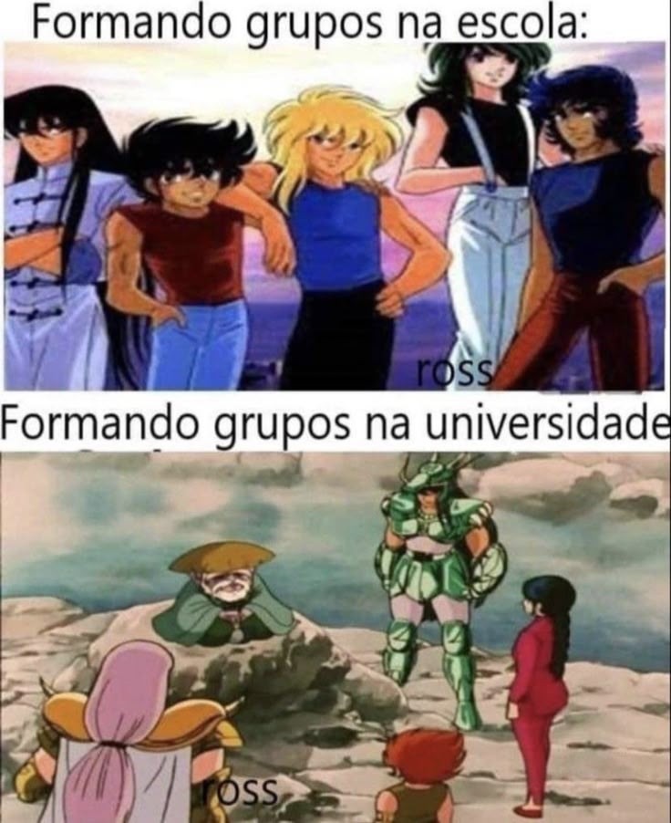 Escola vs Universidade - meme