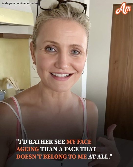 ﻿instagram comlcamerondiaz dl ‘ID RATHER SEE MY FACE AGEING THAN A FACE THAT DOESN’T BELONG TO ME AT ALL:”