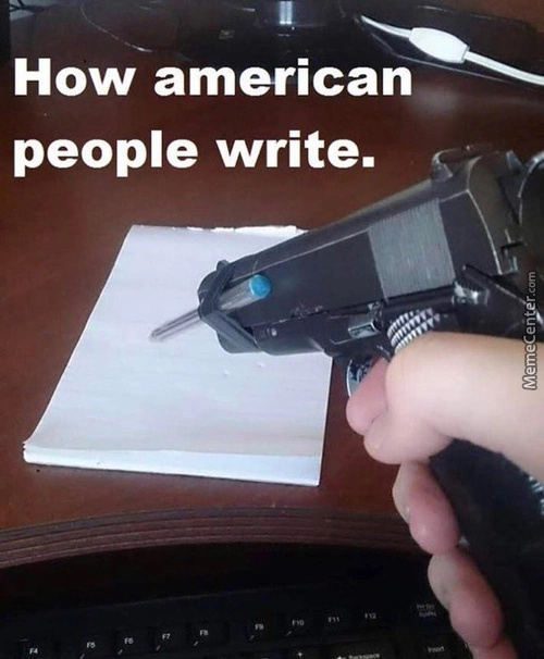 American people write - meme