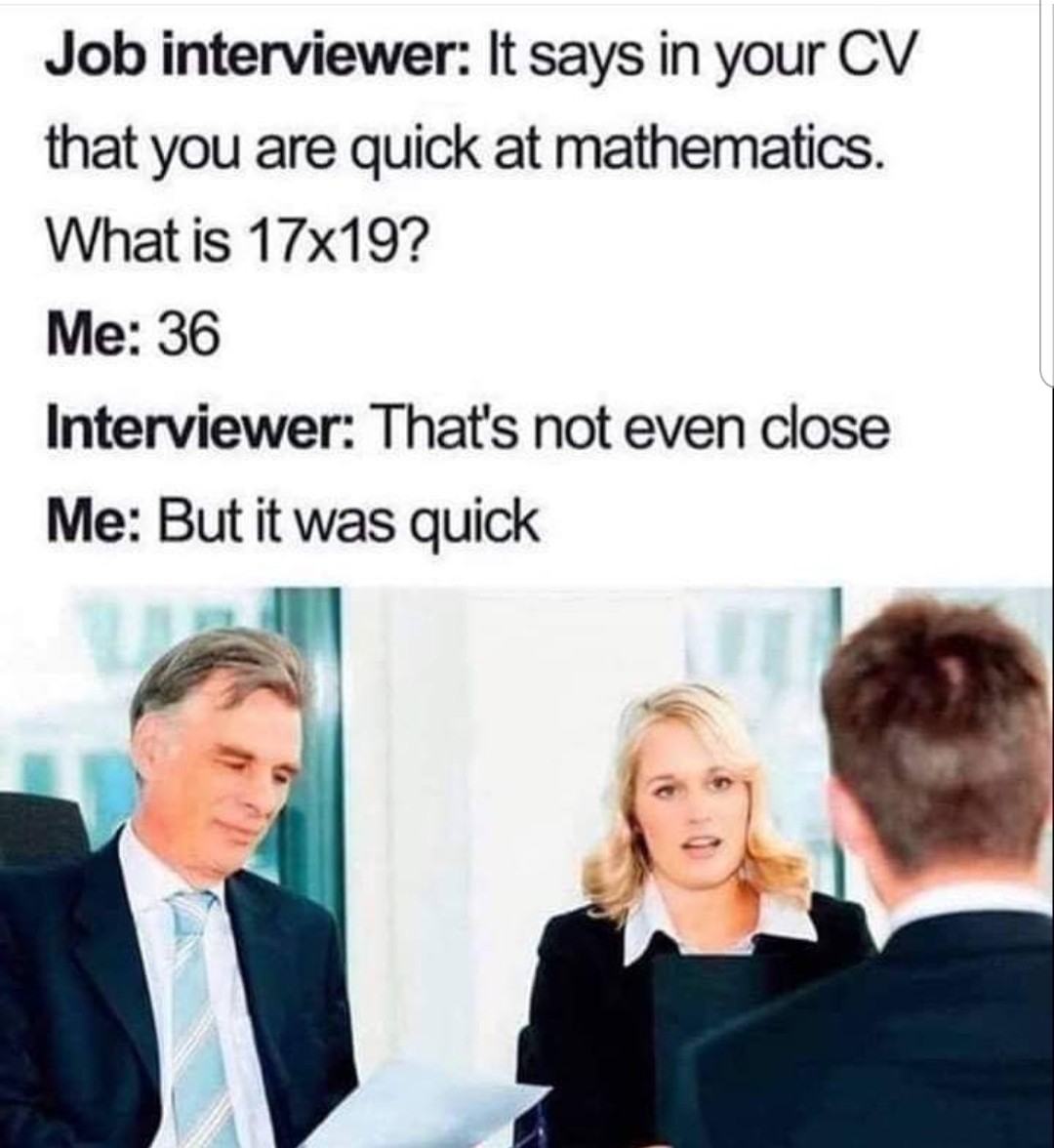 Quick Math - meme