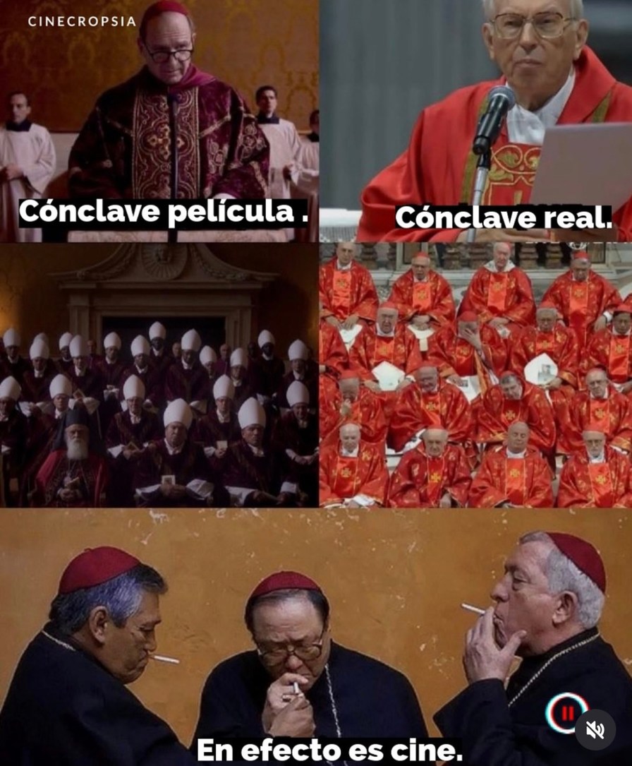 Cine o cónclave? da igual, es cine de culto - meme